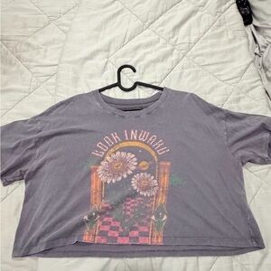 Hollister Purple Graphic Crop Top